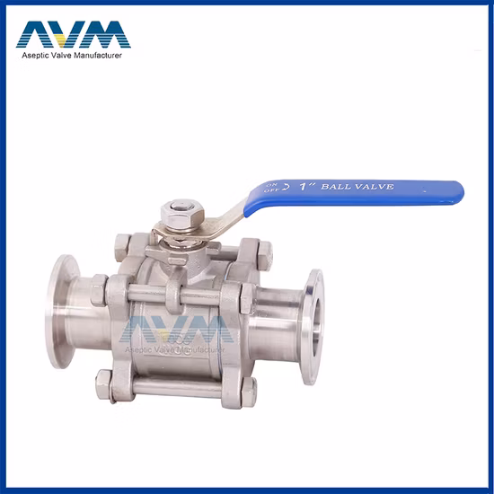 Stainless Steel SS316L Sanitary Three Pieces Ball Valve with Welding Ends