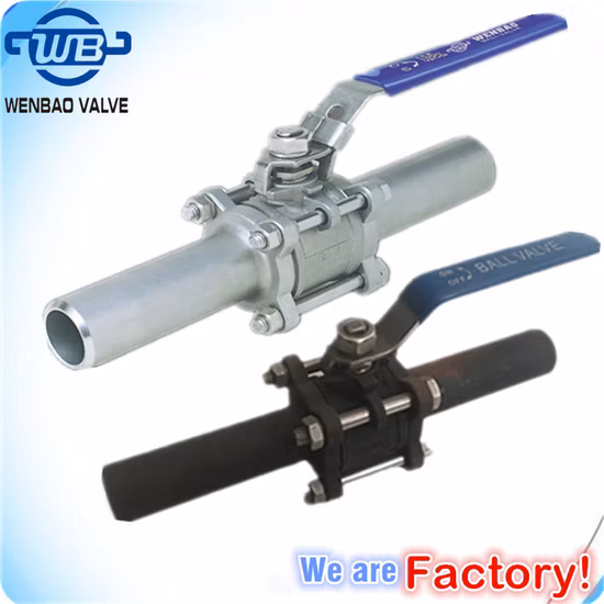 Dico Brand Sanitary Extended Welding 3PC Ball Valve with Locking Handle