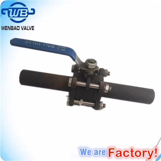 Dico Brand Sanitary Extended Welding 3PC Ball Valve with Locking Handle