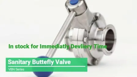 Sanitary Stainless Steel 304/316L Manual Control Butterfly Valve with Fine Adjustment, Clamp or Weld or Flange End