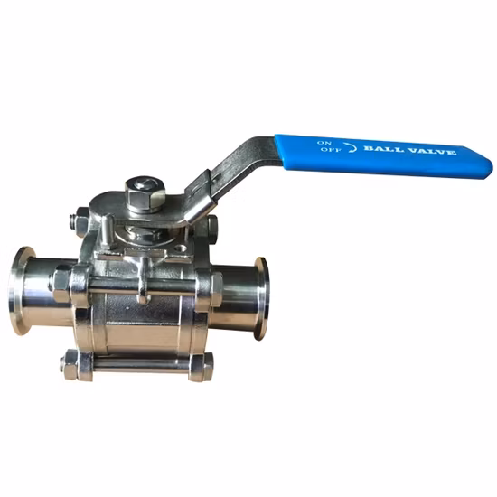 Factory 304L Stainless Steel Sanitary Full-Bore Three-Way Manual Quick-Fit Welding T-Type L-Type Ball Valve